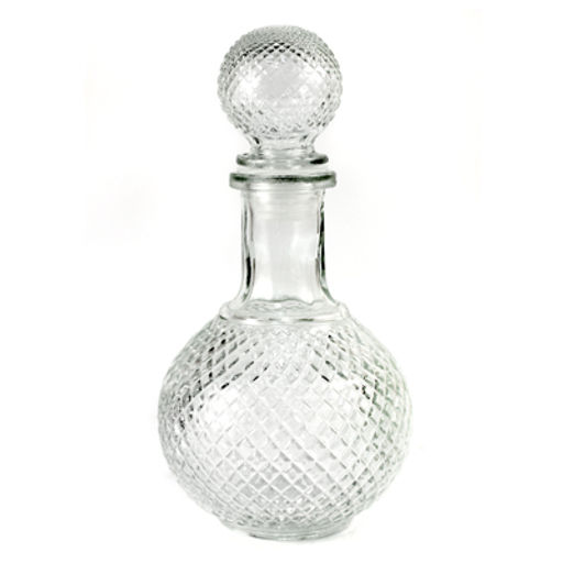 Графин стеклянный "Ребристый" 0,5л, h20,5см (Китай)