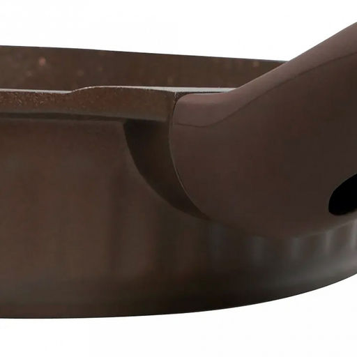 Сковорода с тефлоновым покрытием д26см "Stella", h6,8см, s0,32см, дно д23,8см, s0,4см, ручка из термостойкого пластика, стеклянная крышка, мокко (mokko) (Россия)