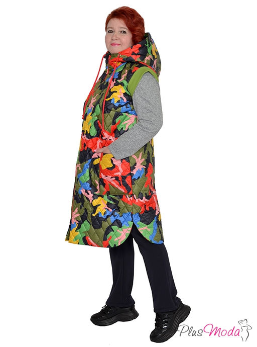 Кардиган-жилет Модель №1528 размеры 44-84 - Plusmoda фото 5