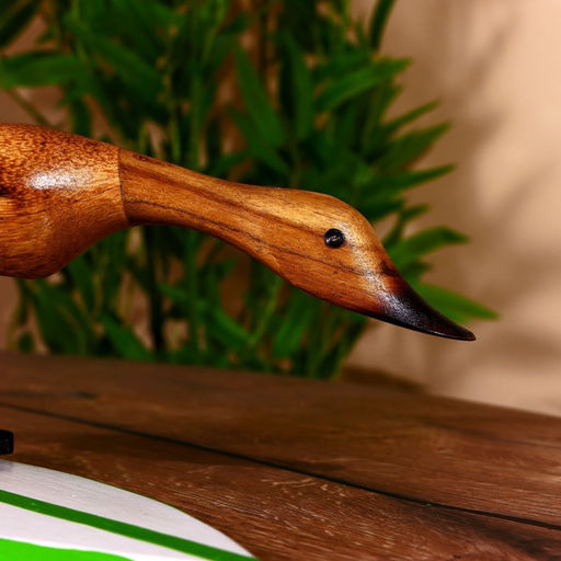 Сувенир «Утка на сёрфе», 31 см, дерево