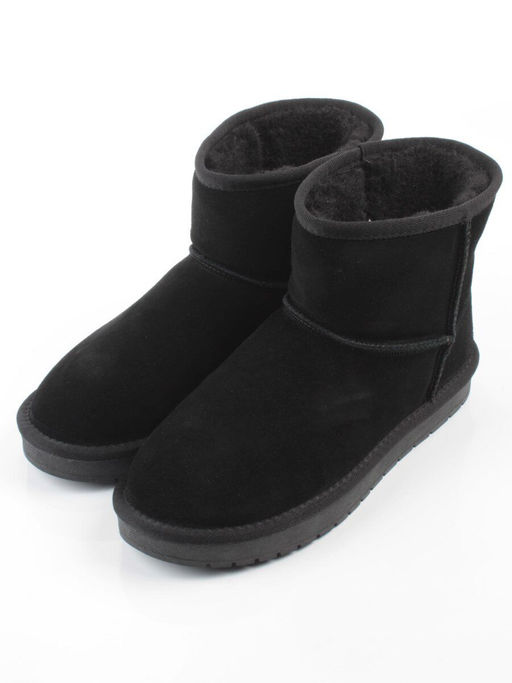 PF5854-1 BLACK Угги женские (натуральная замша, 100% шерсть)