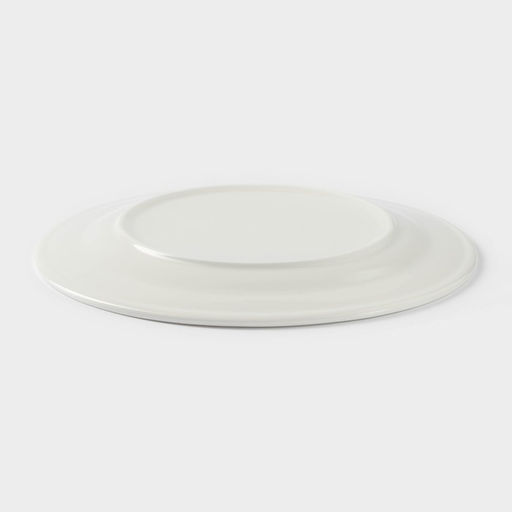 Тарелка Доляна White Label, 300 мл, d=22.9 см, с утолщённым краем, фарфор, белая
