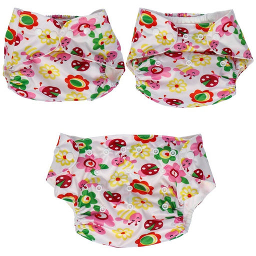 Многоразовый подгузник + 1 вкладыш в комплекте Бабочки - Крошка я фото 3