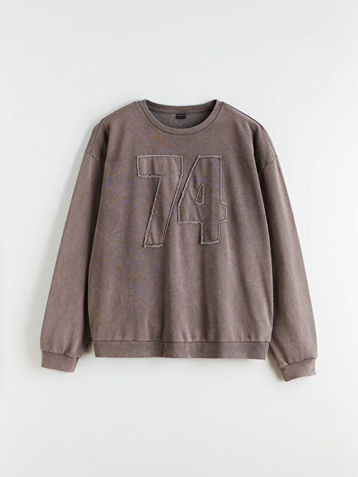 Bisiklet Yaka Gen? Erkek Sweatshirt