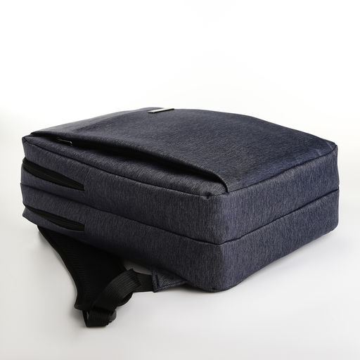 Рюкзак городской на молнии, 2 кармана, с USB, цвет синий - Simaland фото 3