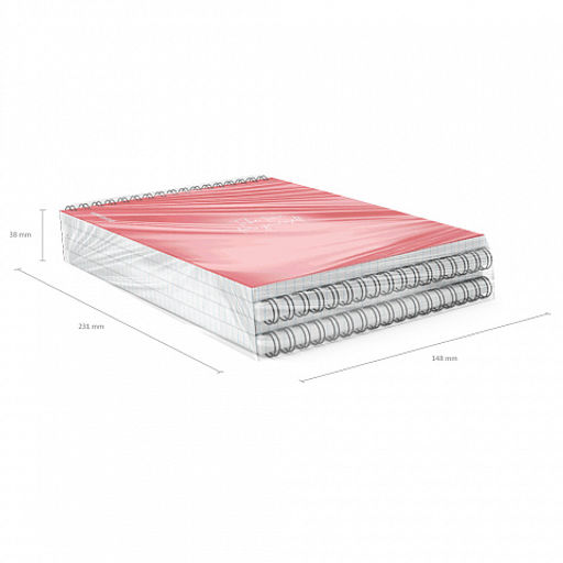 Цена за 4 шт. Блокнот с пластиковой обложкой на спирали ErichKrause Words, красный, A5, 80 листов, клетка фото 5