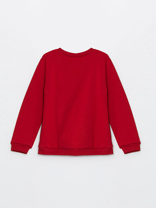 Nostaljik Maymun Bask?l? K?z ?ocuk Sweatshirt