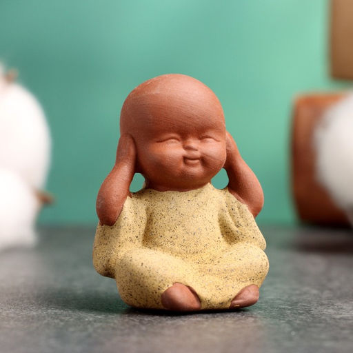 Цена за 2 шт. Фигурка керамика TAKE IT EASY «Ничего не слышу: Кикадзару», 4.5×3.5 см