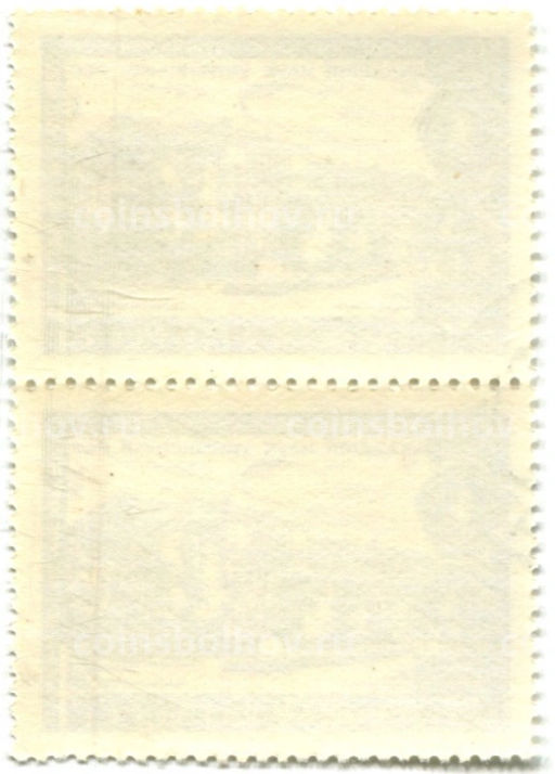 Марка 50 лет академии наук СССР 1969 год (блок из 2 марок)