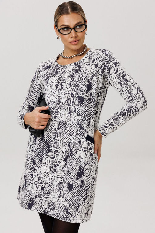 Платье ANELLI 1750 белая змея  фото 8