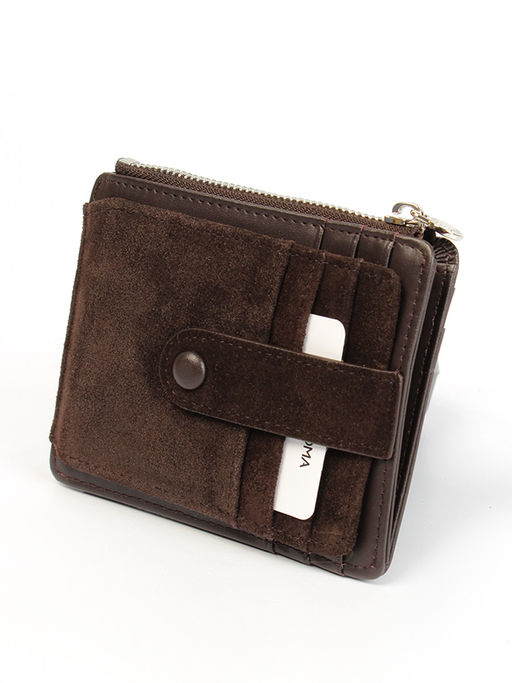 LACCOMA кредитница LA-6525-Z-темно-коричневый натуральная замша фото 2