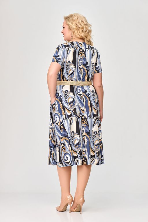 Блуза Swallow 803.2 черный+серебряный узор фото 827