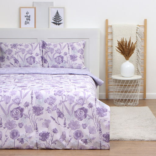 Постельное бельё LoveLife евро Лавандовое поле, 200х217см,225х240см,50х70см-2шт, 100%хлопок, сатин125г/м  фото 8