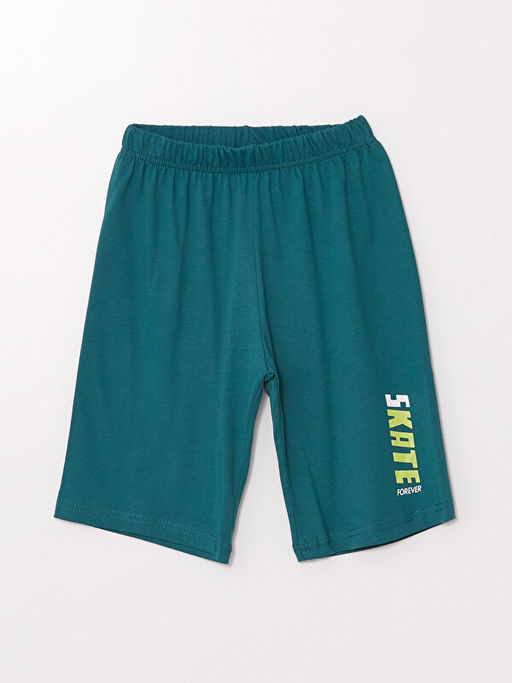 Beli Lastikli Bask?l? Erkek ?ocuk Pijama Alt 2li