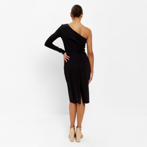 Платье женское миди MINAKU: PartyDress, чёрное, размер 40