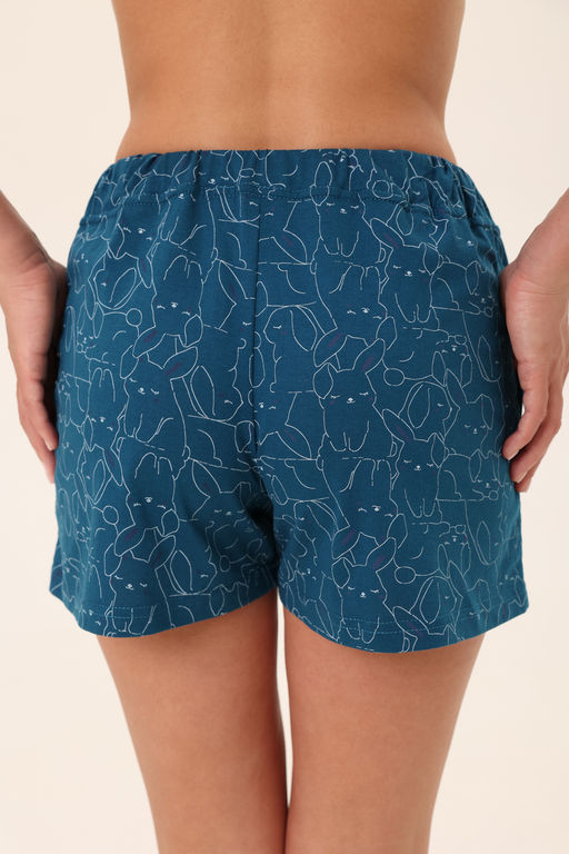 Шорты женские из кулирки Молодежные петроль