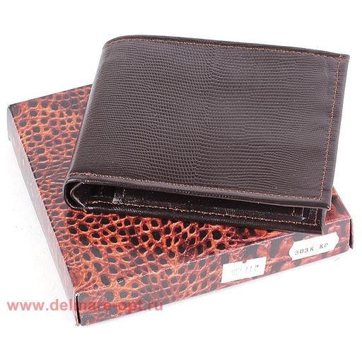 Портмоне мужское Cayman-303к натуральная кожа 2 отд, 8 карм, коричневый игуана (77) 117586  фото 5