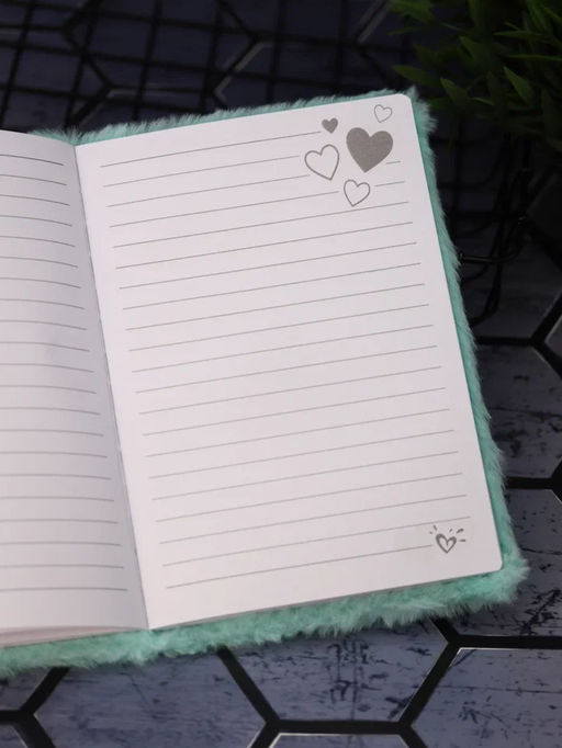 Блокнот плюшевый "Beautiful unicorn", green mix, 15х21 см, плотность 80 гр.