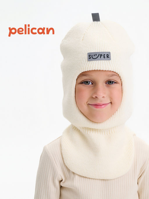 PELICAN, шапка детская, Молочный