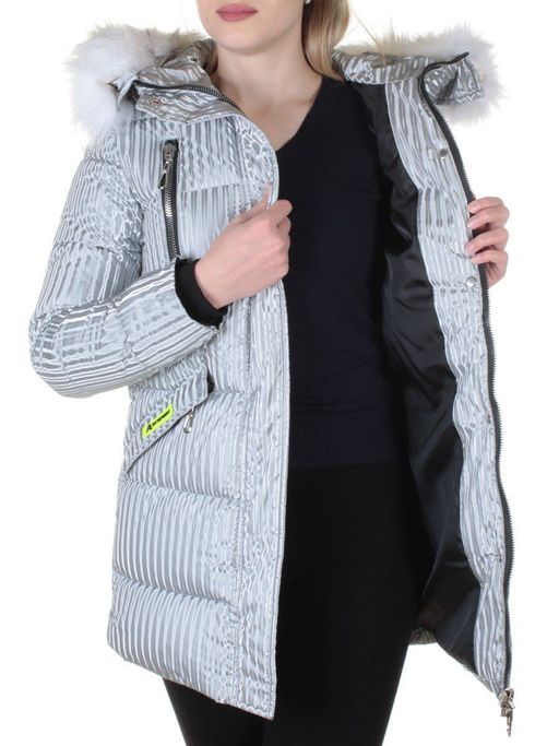 2037 GRAY Куртка зимняя облегченная женская Yixiangyuan - Fashion фото 8