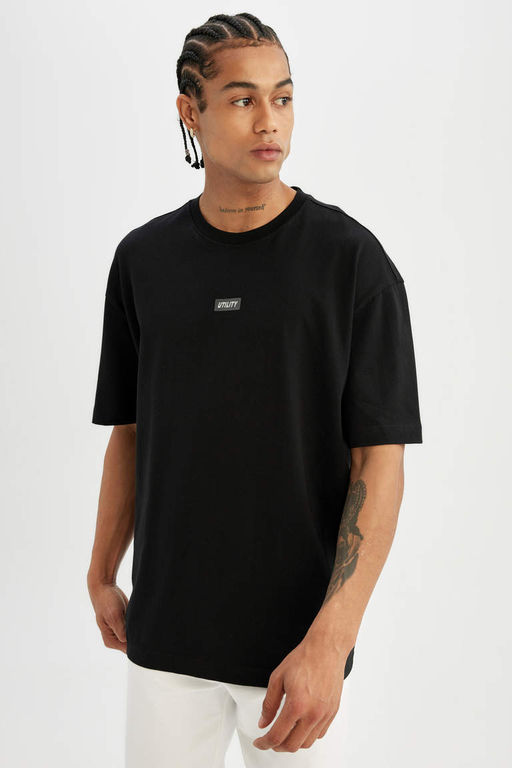DeFactoFit Футболка Oversize с круглым вырезом и короткими рукавами фото 4