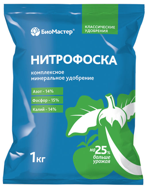 БМ Нитрофоска 14-15-14 1 кг (25 шт./упак.)