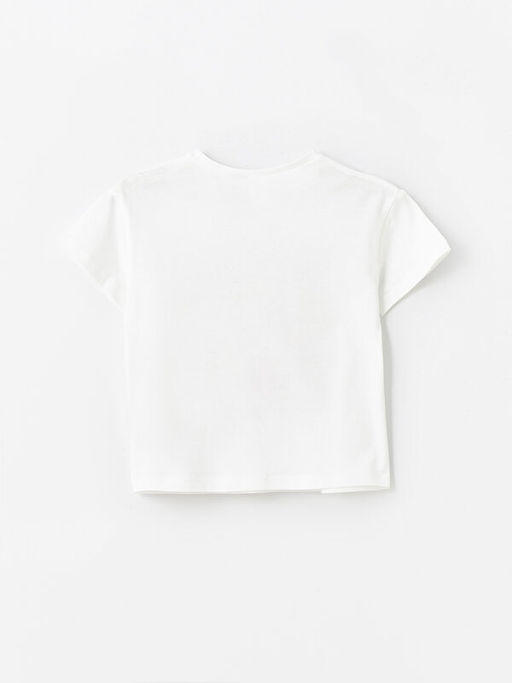 Bisiklet Yaka K?sa Kollu Minnie Mouse Bask?l? K?z Bebek Ti??rt - Waikiki фото 2