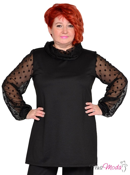 ТУНИКА ИЗ ТРИКОТАЖА МИЛАНО Модель №1762 размеры 44-84 - Plus moda фото 2