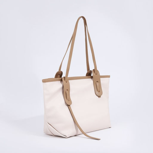 Сумка-шопер на молнии, цвет белый - Simaland фото 3