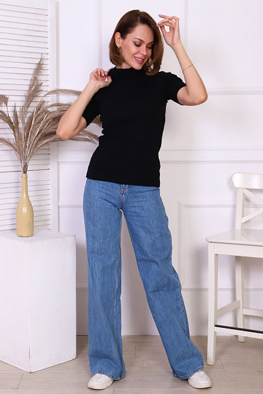 Водолазка женская, рибана с лайкрой (00837, черный) - Плиона фото 8