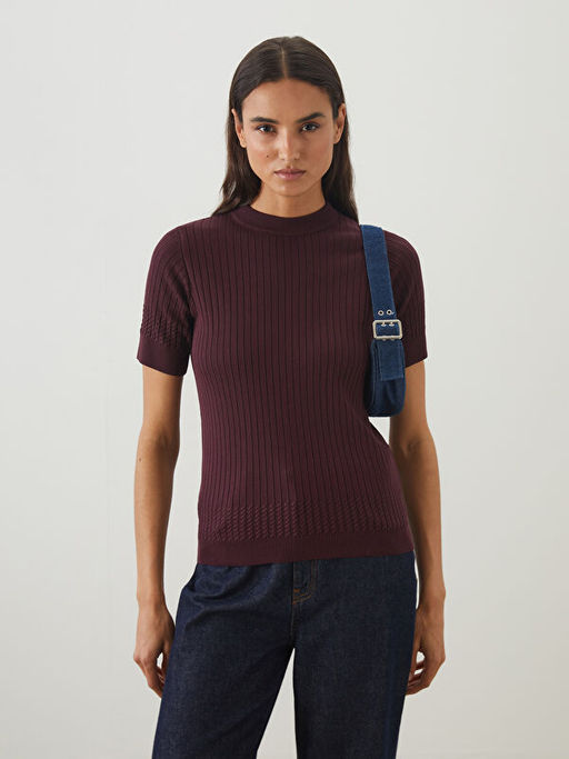 Bisiklet Yaka Kad?n Triko Kazak