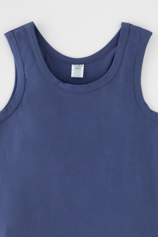 К 1190-2уп/ультрамарин,пыльно-голубой джинс майка для мал - Crockid фото 3