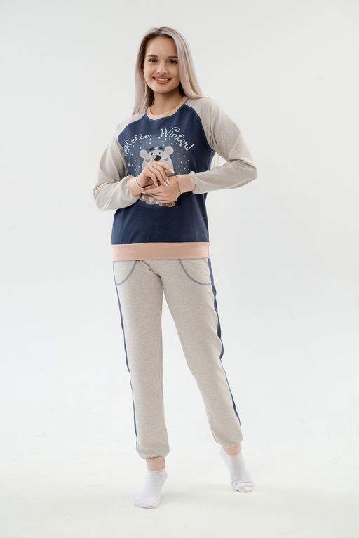 Костюм женский из футера Гамми индиго - Амадэль фото 28