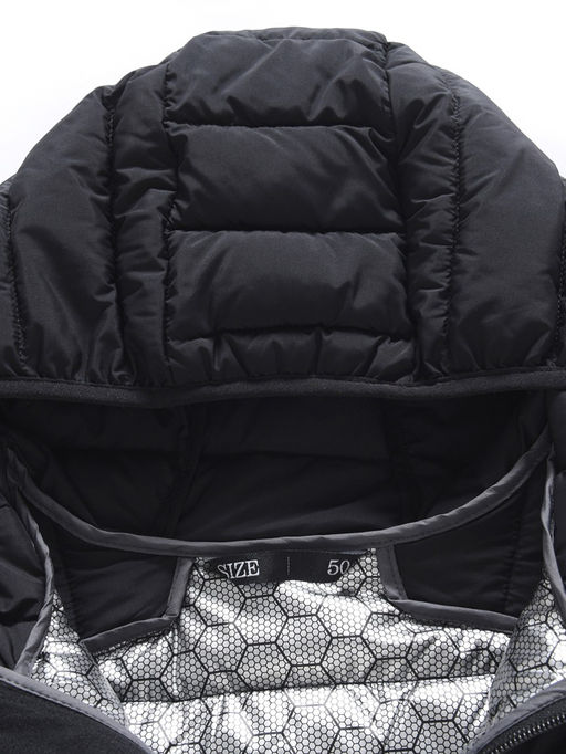 Куртка мужская стёганая с капюшоном с графеновой подкладкой черного цвета 9625_1Ch