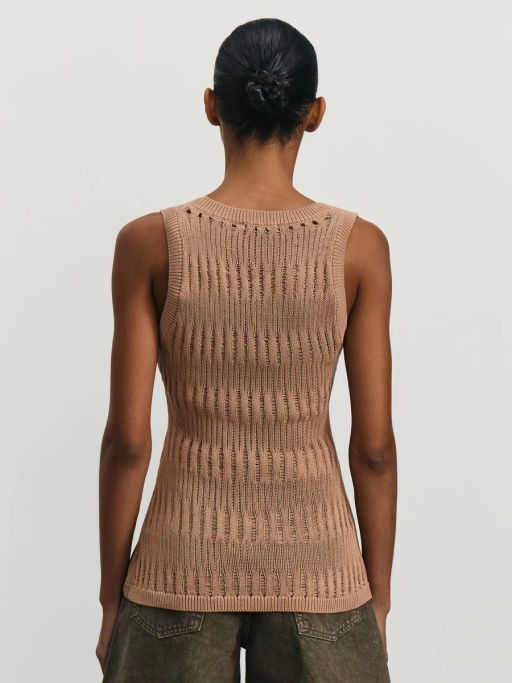 Майка ажурной вязки из вискозы / Zarina  фото 5