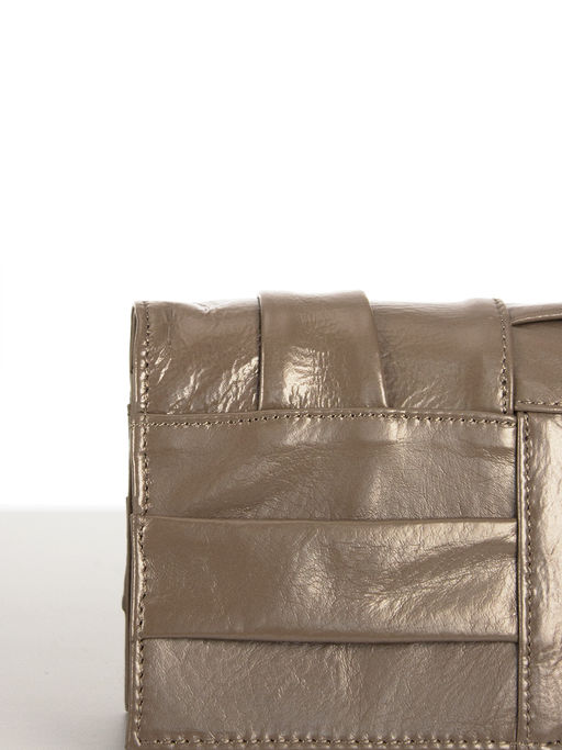 LACCOMA сумка Y1573-темно-серый натуральная кожа полиэстр  фото 3