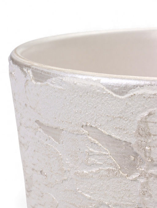 Горшок цветочный с поддоном 4,75 л, d22/h20 см белый керамика, "Венера" (М)