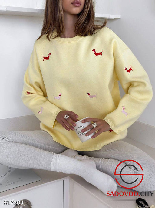 Теплая кофта с таксами - Bruno фото 6