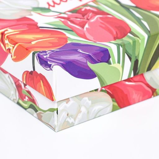 Подарочная коробка сборная Букет тюльпанов 21 х 15 х 5,7 - UPAK LAND фото 4