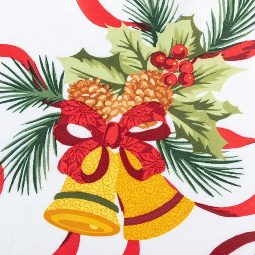 Скатерть новогодняя Доляна Новогодние колокольчики 145*300 +/- 2 см, 100% п/э  фото 7