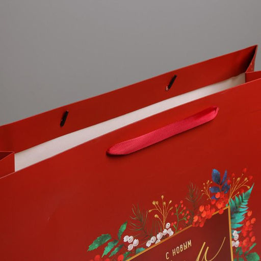 Пакет подарочный новогодний ламинированный «Роскошь волшебства», XL 49×40×19 см