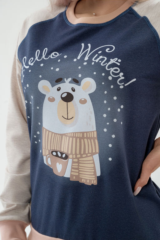 Костюм женский из футера Гамми индиго - Амадэль фото 7