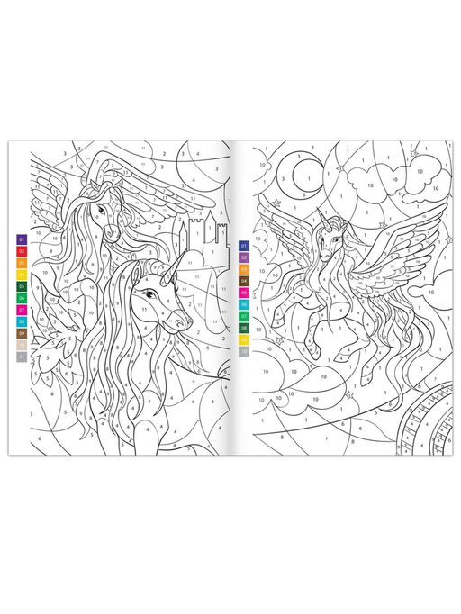 Раскраски по номерам Для девочек, набор 4 шт., по 16 стр.
