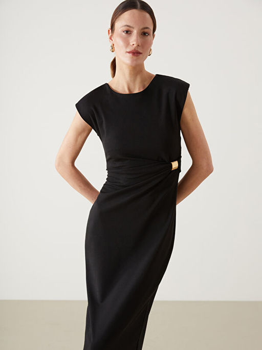 Bisiklet Yaka Elbise