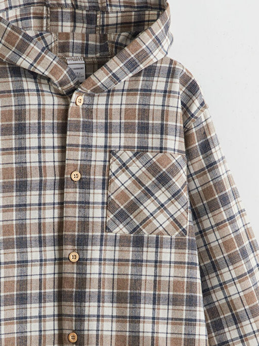 Kap??onlu Ekose Erkek ?ocuk G?mlek