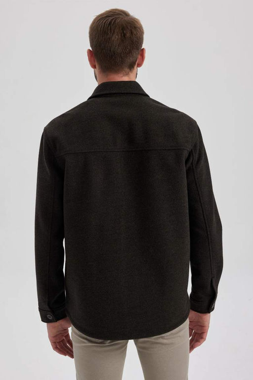 Куртка-рубашка с длинными рукавами и воротником-поло Relax Fit - Defacto фото 10