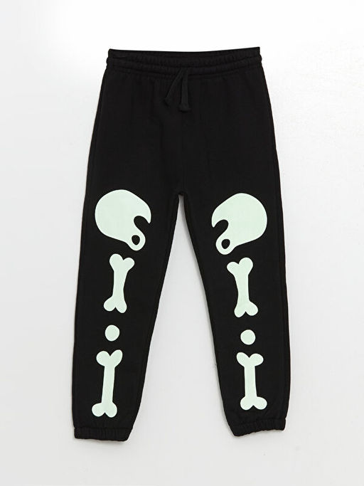 Beli Lastikli Bask?l? Erkek Bebek Jogger E?ofman Alt