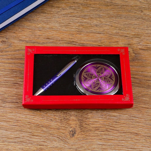 Набор подарочный 2в1 (ручка, зеркало) микс - Simaland фото 2