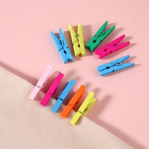 Цена за 5 шт. Прищепки для шитья, 3×0.5×0.3 см, 10 шт., разноцветные