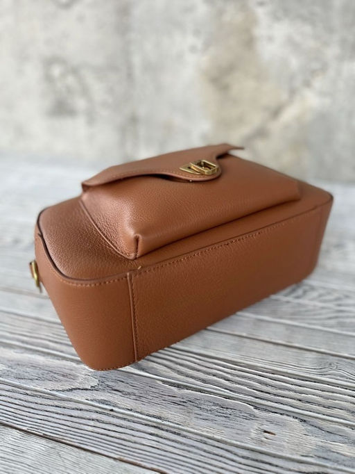 Женская кожаная сумка бочонок 3132 Браун